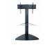 Peerless SGLB01 Flat Panel TV Floor Stand w/ 1 Clear Glass Shelf - black