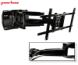 Peerless RTFPA63U SmartMount® Universal Articulating Dual-Arm Wall Mount for 37"-63" Flat Panel TVs - gloss black