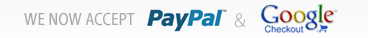 We now accept PayPal and Google